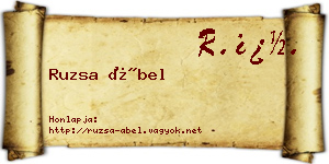 Ruzsa Ábel névjegykártya