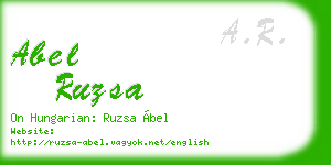 abel ruzsa business card